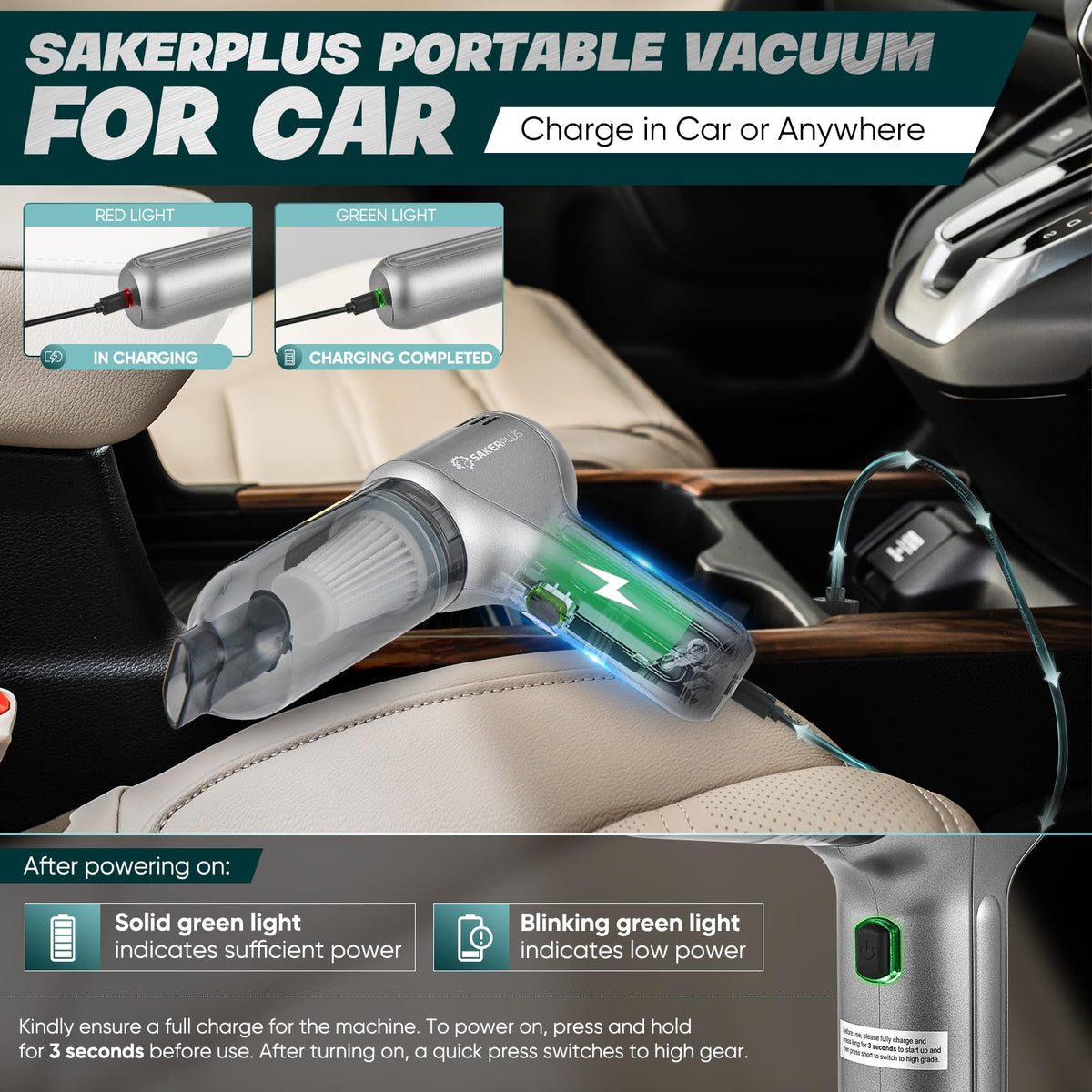🔥🔥Velarence's latest 2026 car vacuum cleaner👑SakerPlus👑convenient, comprehensive care for your beloved vehicle